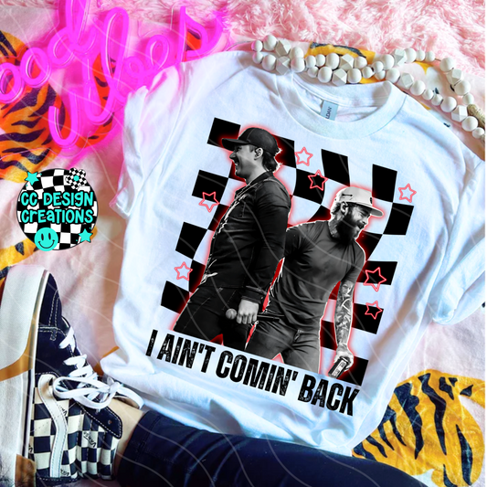 I Ain't Comin Back Wallen Posty Retro Neon PNG Digital Download