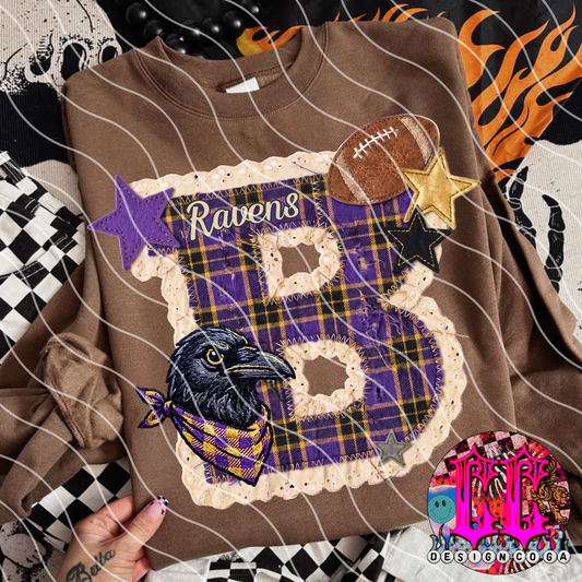 RAVENS STITCHED FOOTBALL PNG DIGITAL DOWNLOAD