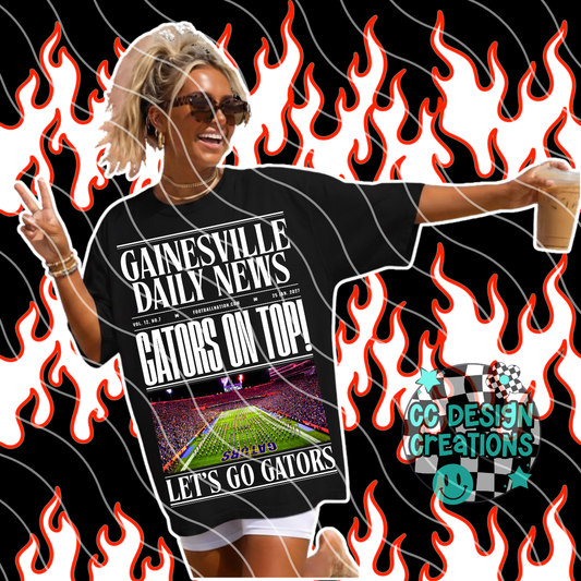 GAINESVILLE DAILY FOOTBALL NEWS PNG DIGITAL DOWNLOAD (WHITE + BLACK INCLUDED)