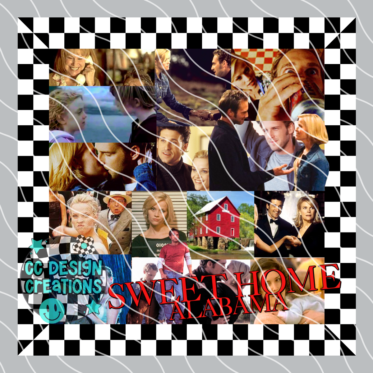Sweet Home Alabama Summer Movie Collage PNG Digital Download