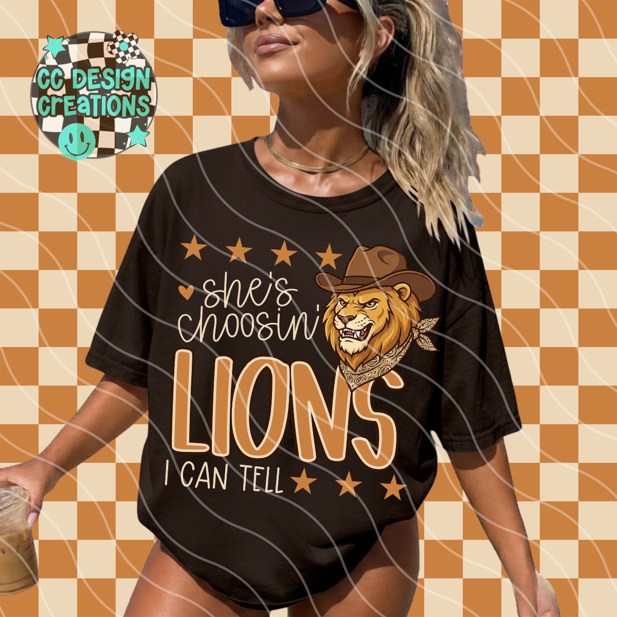 SHE'S CHOOSIN LIONS MASCOT PNG DIGITAL DOWNLOAD
