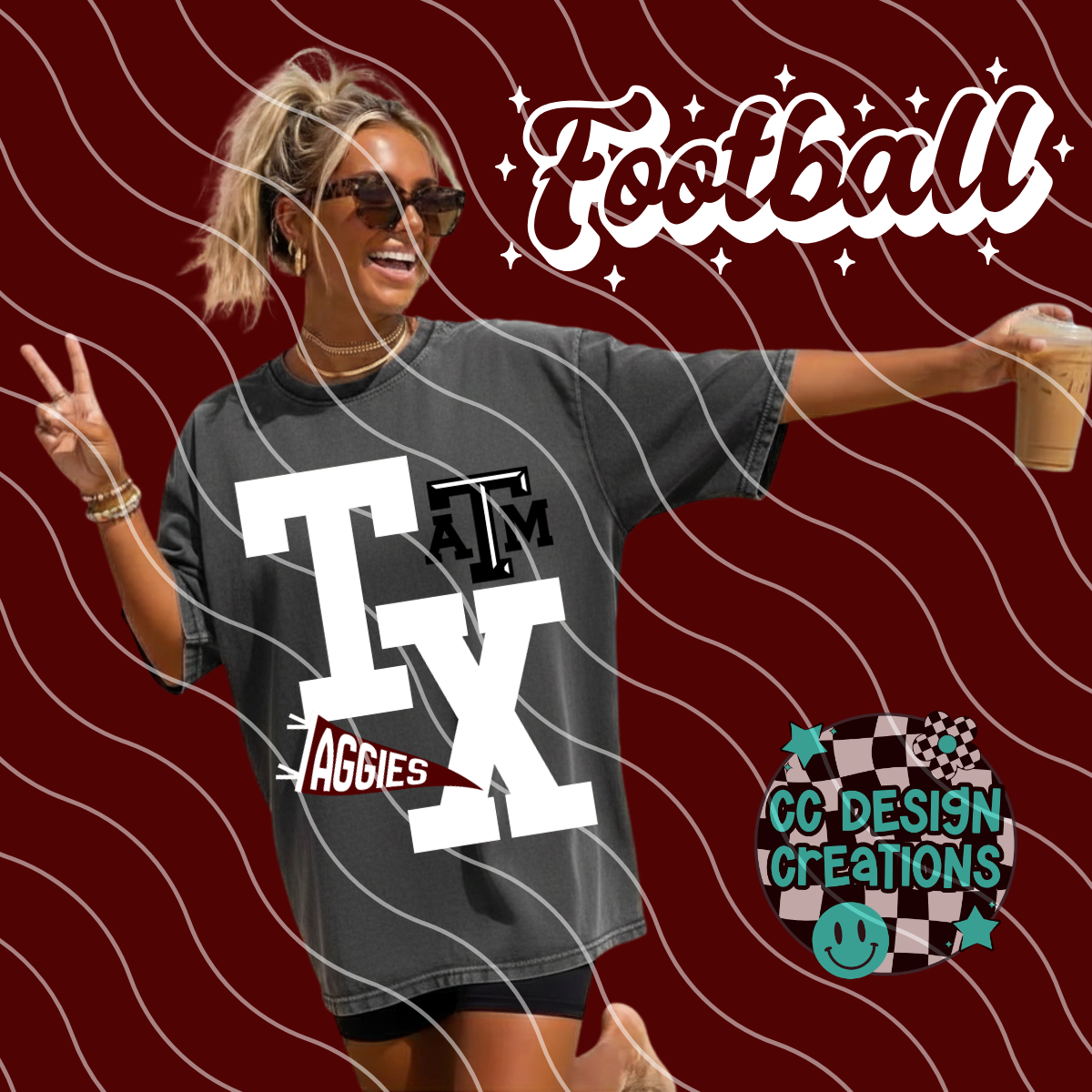 TEXAS AG FOOTBALL VARSITY PNG DIGITAL DOWNLOAD (WHITE + BLACK INCLUDED)
