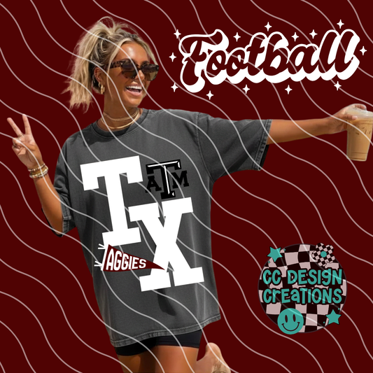TEXAS AG FOOTBALL VARSITY PNG DIGITAL DOWNLOAD (WHITE + BLACK INCLUDED)