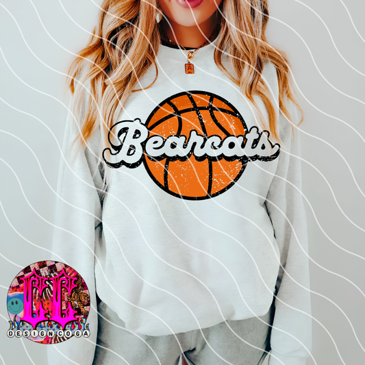BEARCATS BASKETBALL MASCOT PNG DIGITAL DOWNLOAD