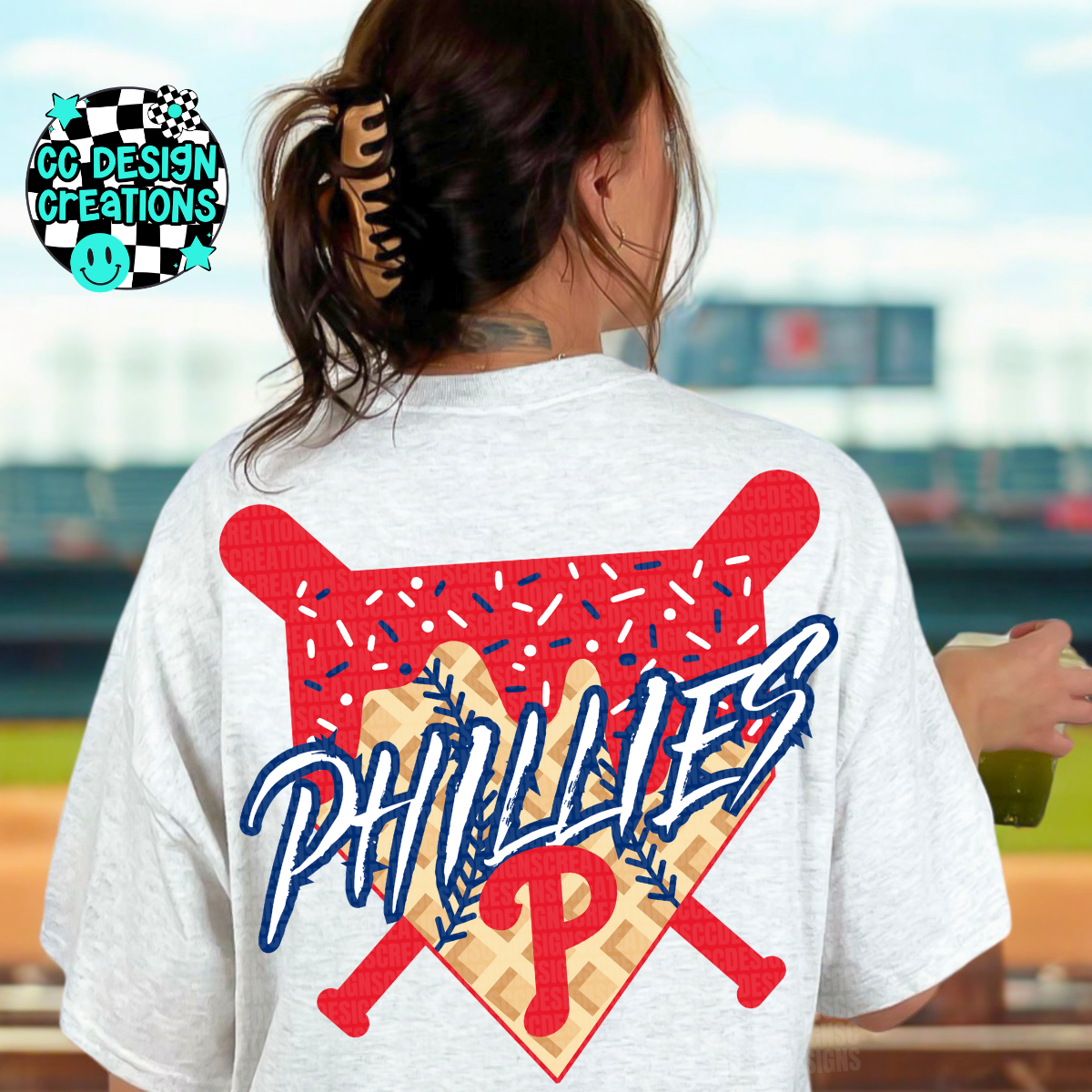 Phillies Baseball Drip PNG Digital Download