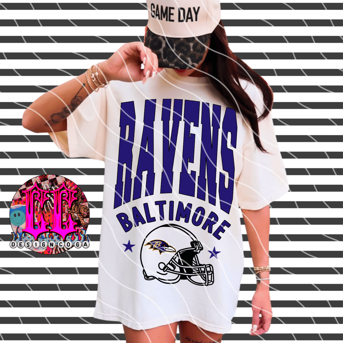 RAVENS VARSITY THROWBACK PNG DIGITAL DOWNLOAD