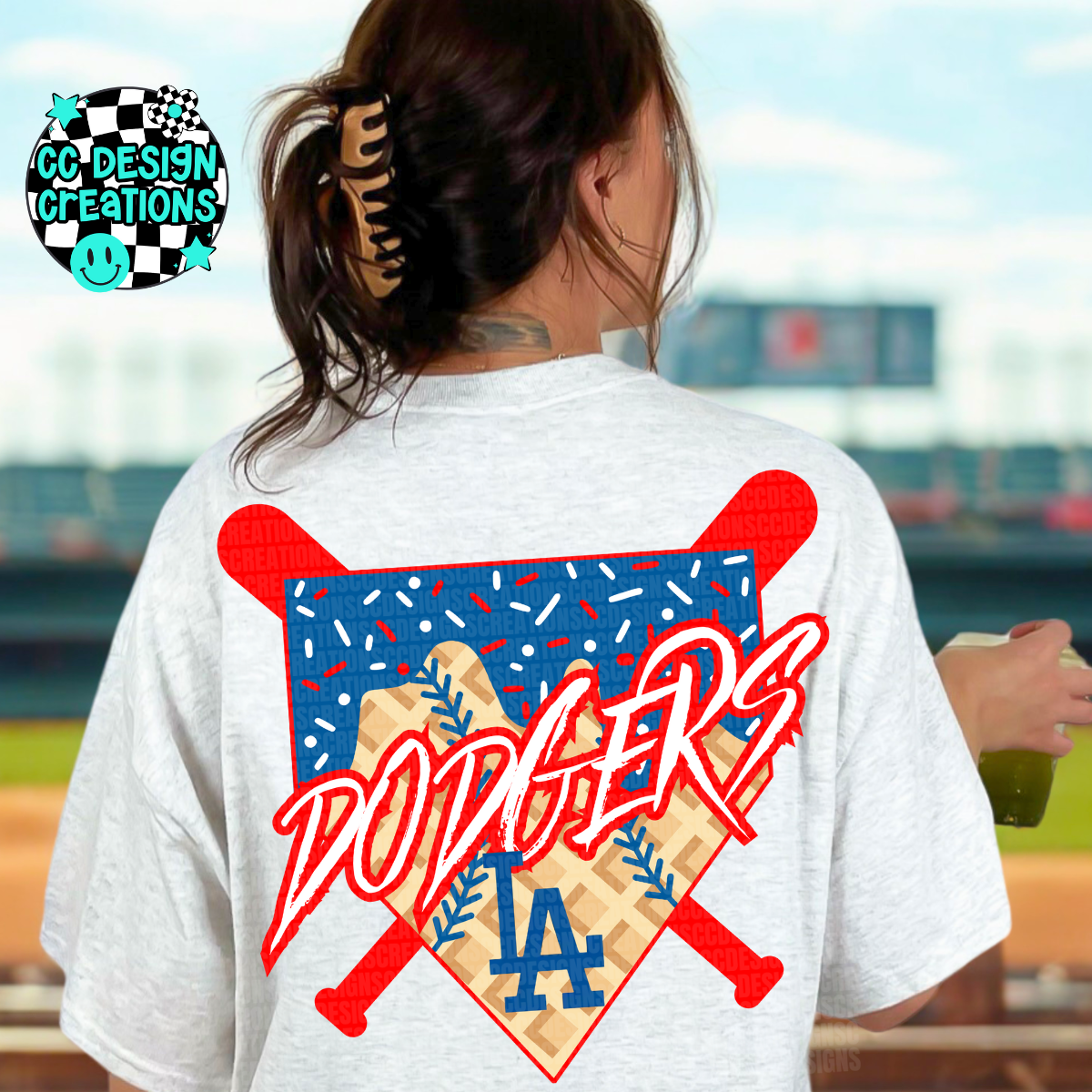 Dodgers Baseball Drip PNG Digital Download