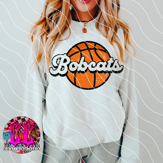 BOBCATS BASKETBALL MASCOT PNG DIGITAL DOWNLOAD