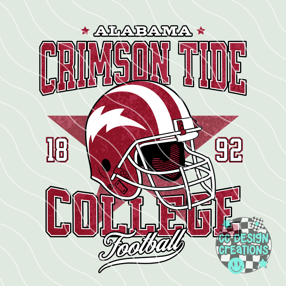Retro All Star Bama Football PNG Digital Download