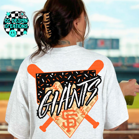 Giants Baseball Drip PNG Digital Download