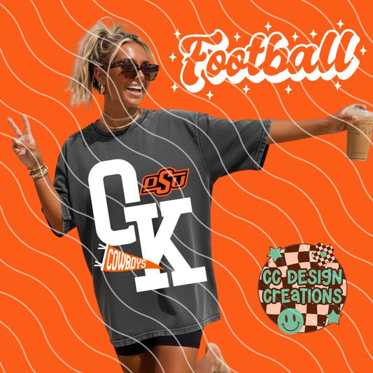 OK STATE FOOTBALL VARSITY PNG DIGITAL DOWNLOAD (WHITE + BLACK INCLUDED)