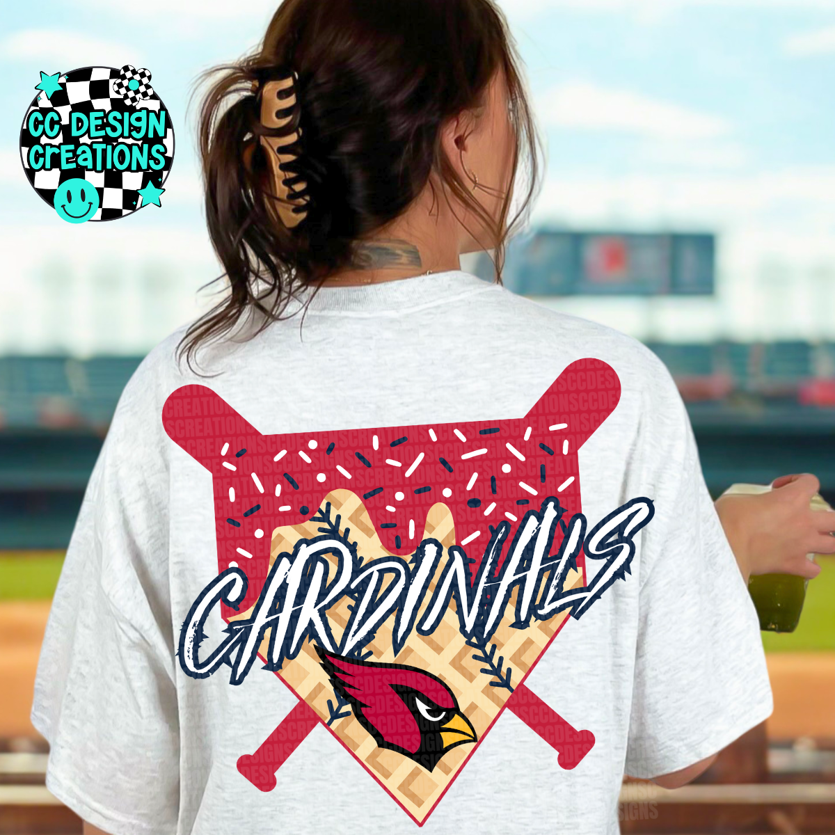 Cardinals Baseball Drip PNG Digital Download