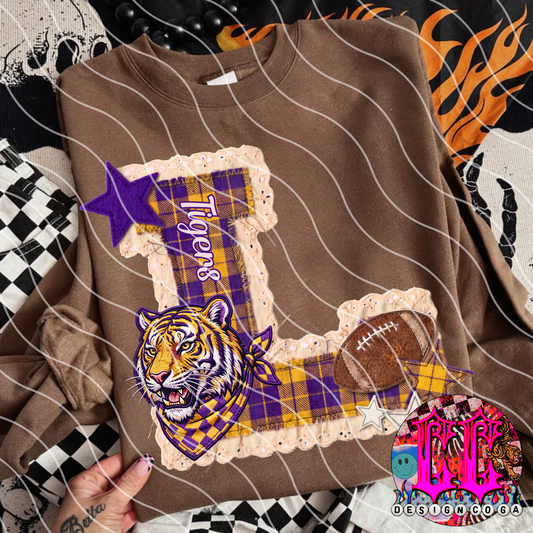 L S U STITCHED FOOTBALL PNG DIGITAL DOWNLOAD