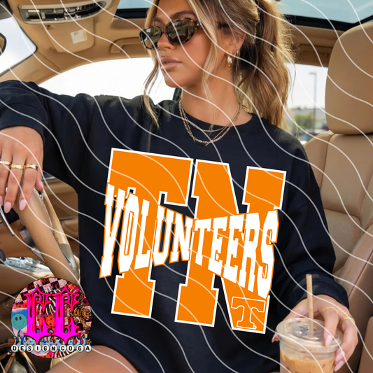 VOLS MEGA LETTERS FOOTBALL PNG DIGITAL DOWNLOAD
