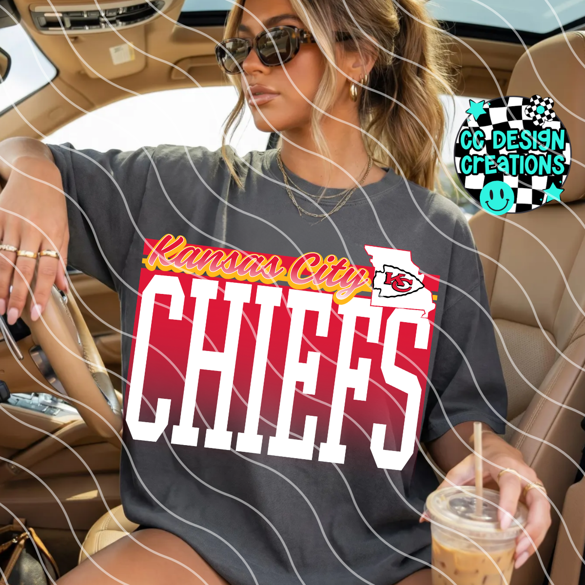 CHIEFS RETRO GAME DAY FOOTBALL PNG DIGITAL DOWNLOAD