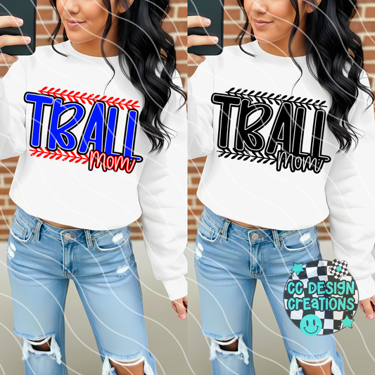 TBall Mom PNG Digital Download (color + black)