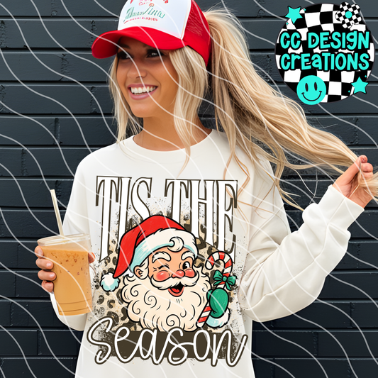 TIS THE SEASON SANTA PNG DIGITAL DOWNLOAD