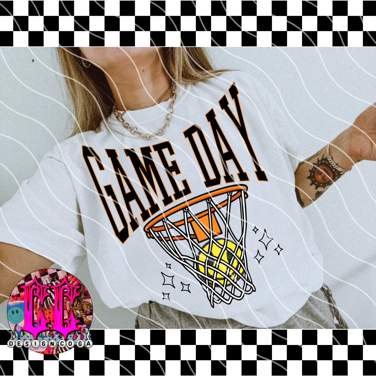 BASKETBALL GAME DAY SMILEY PNG DIGITAL DOWNLOAD