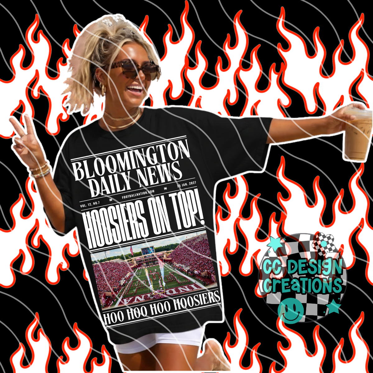 BLOOMINGTON DAILY FOOTBALL NEWS PNG DIGITAL DOWNLOAD (WHITE + BLACK INCLUDED)