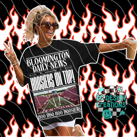 BLOOMINGTON DAILY FOOTBALL NEWS PNG DIGITAL DOWNLOAD (WHITE + BLACK INCLUDED)