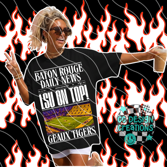 BATON ROUGE DAILY FOOTBALL NEWS PNG DIGITAL DOWNLOAD (WHITE + BLACK INCLUDED)