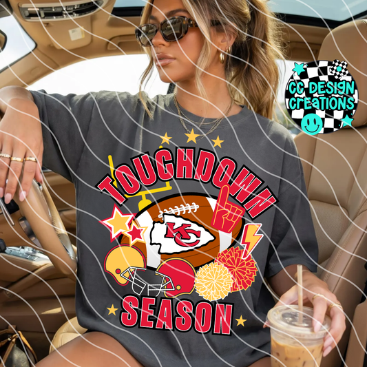CHIEFS TOUCHDOWN SEASON PNG DIGITAL DOWNLOAD