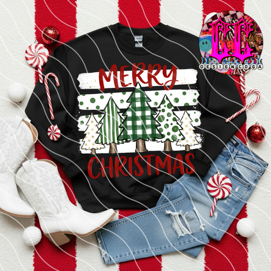 MERRY CHRISTMAS TREES PNG DIGITAL DOWNLOAD
