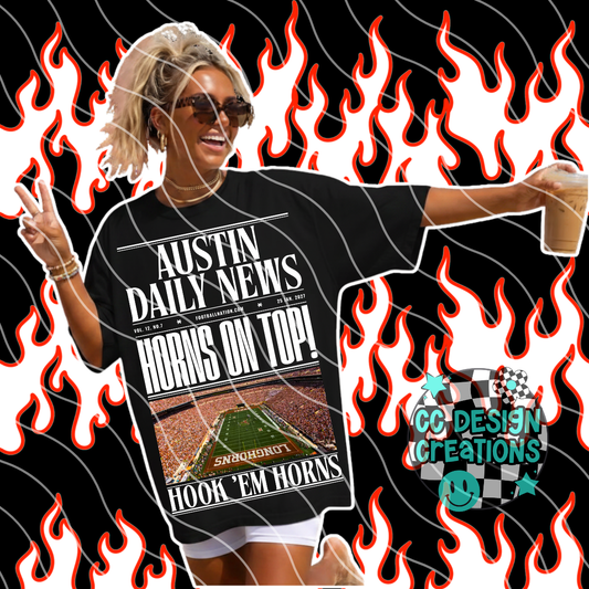 AUSTIN DAILY FOOTBALL NEWS PNG DIGITAL DOWNLOAD (WHITE + BLACK INCLUDED)