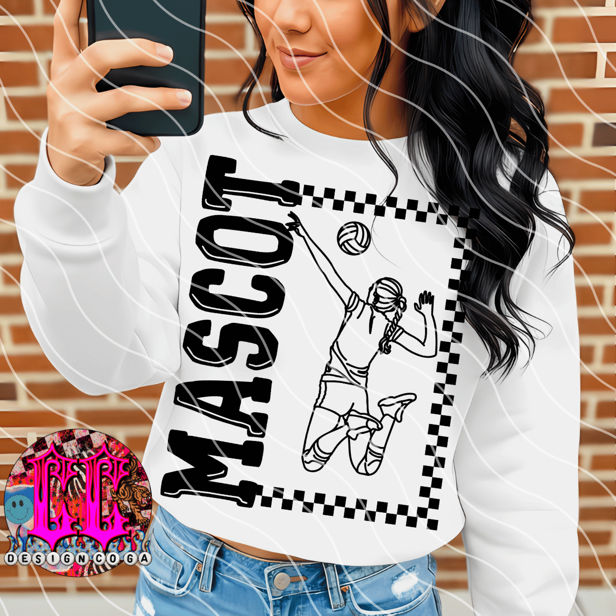 CUSTOM VOLLEYBALL CHECKER PNG DIGITAL DOWNLOAD