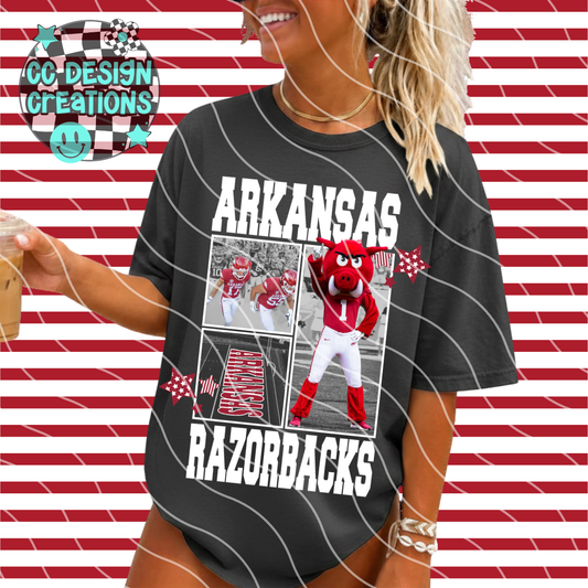 HOGS FOOTBALL COLLAGE PNG DIGITAL DOWNLOAD (WHITE + BLACK INCLUDED)