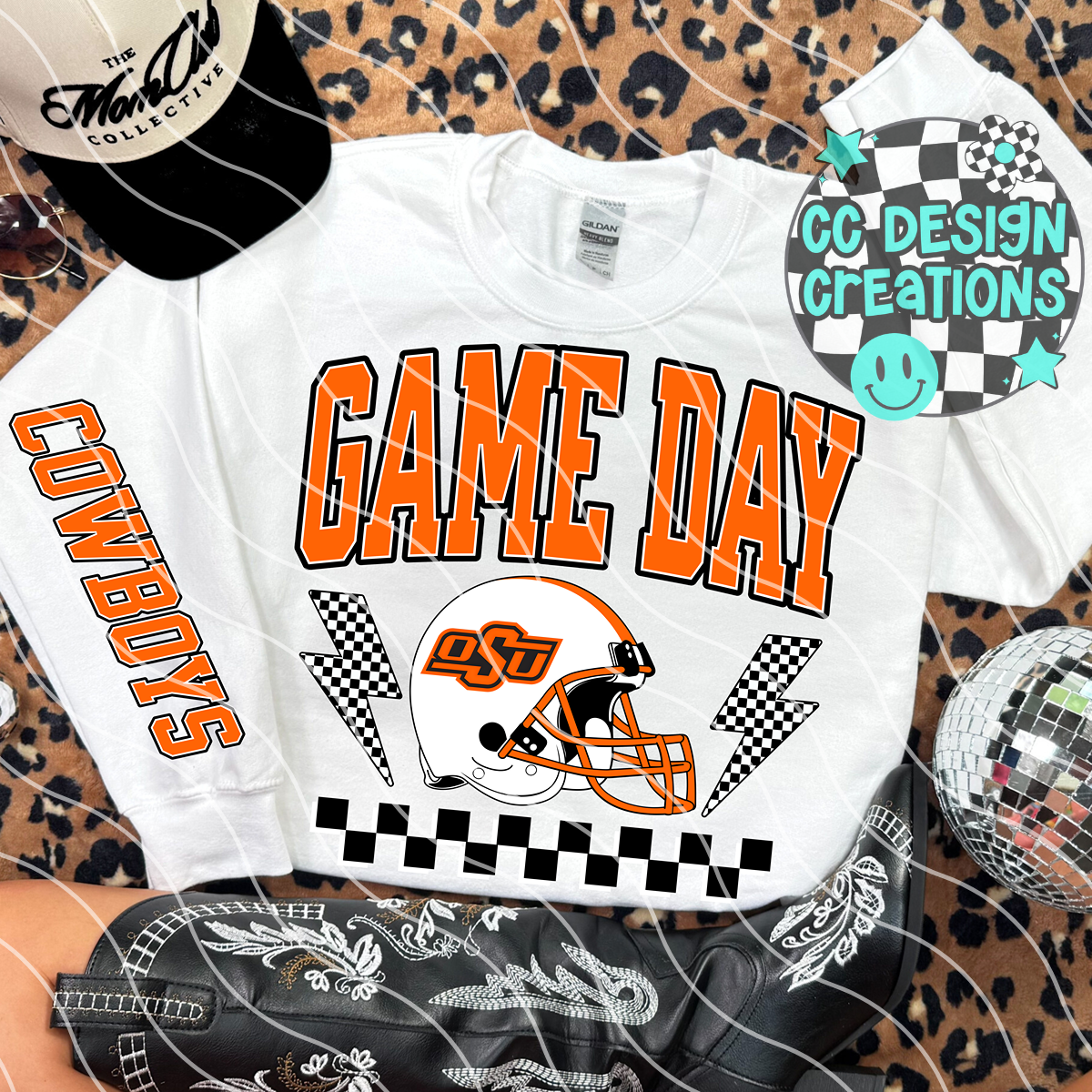 Cowboys Game Day Retro Football PNG Digital Download