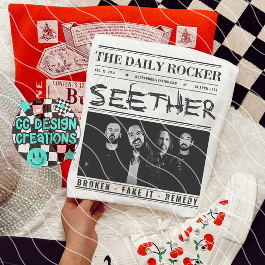 Rock N Roll Newspaper See ther PNG Digital Download