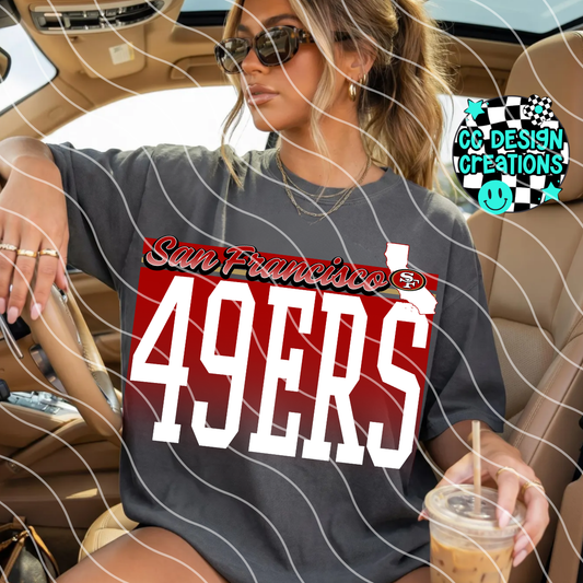 NINERS RETRO GAME DAY FOOTBALL PNG DIGITAL DOWNLOAD