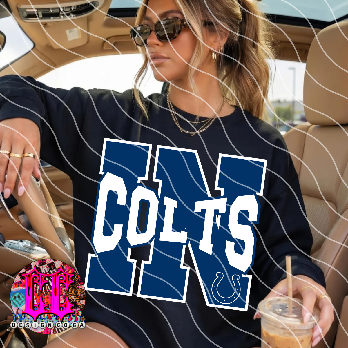 COLTS MEGA LETTERS FOOTBALL PNG DIGITAL DOWNLOAD