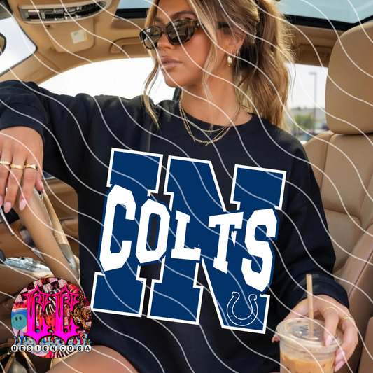 COLTS MEGA LETTERS FOOTBALL PNG DIGITAL DOWNLOAD
