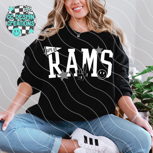 Rams School Spirit Mascot PNG Digital Download