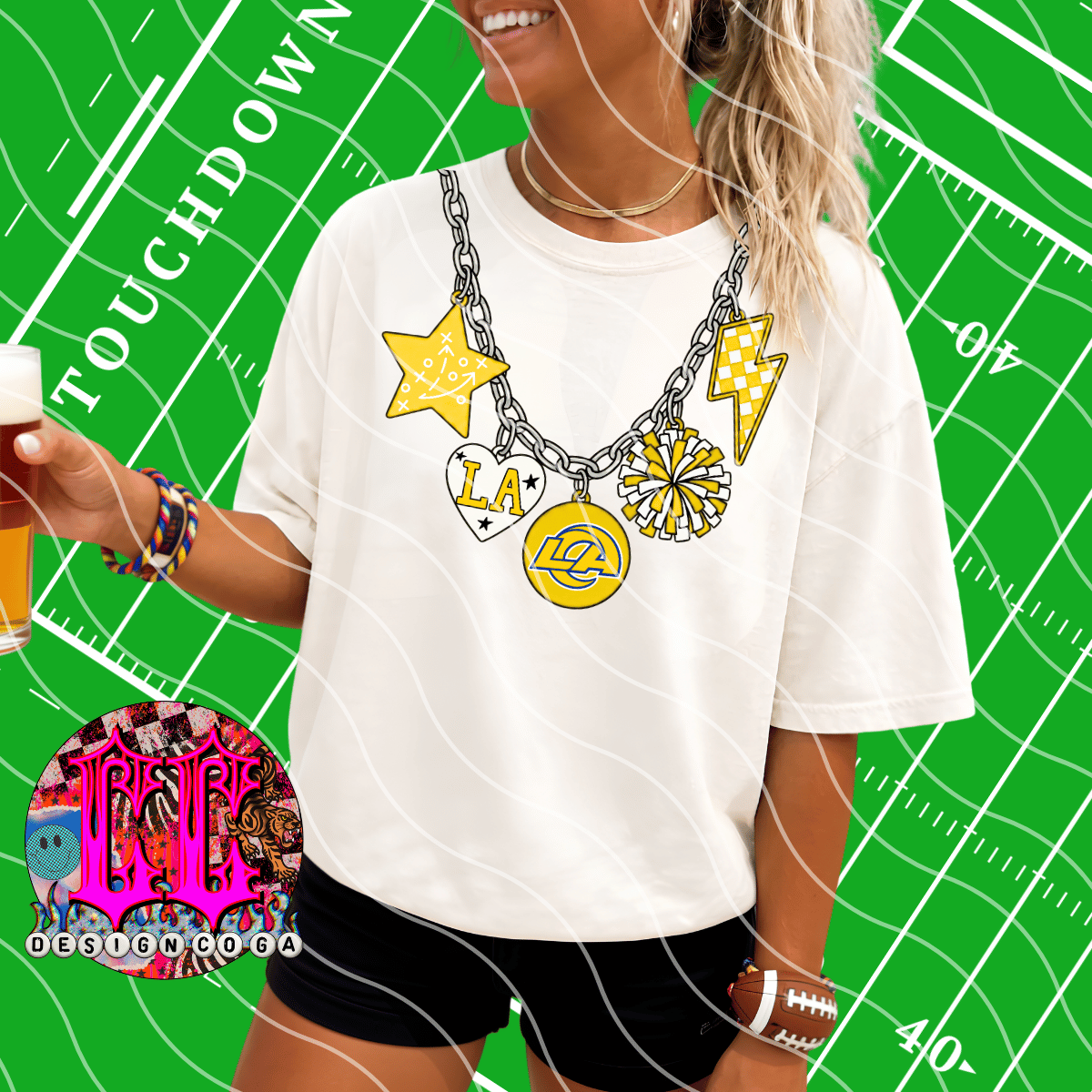 RAM GAME DAY NECKLACE PNG DIGITAL DOWNLOAD