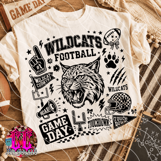 WILDCATS MASCOT COLLAGE PNG DIGITAL DOWNLOAD