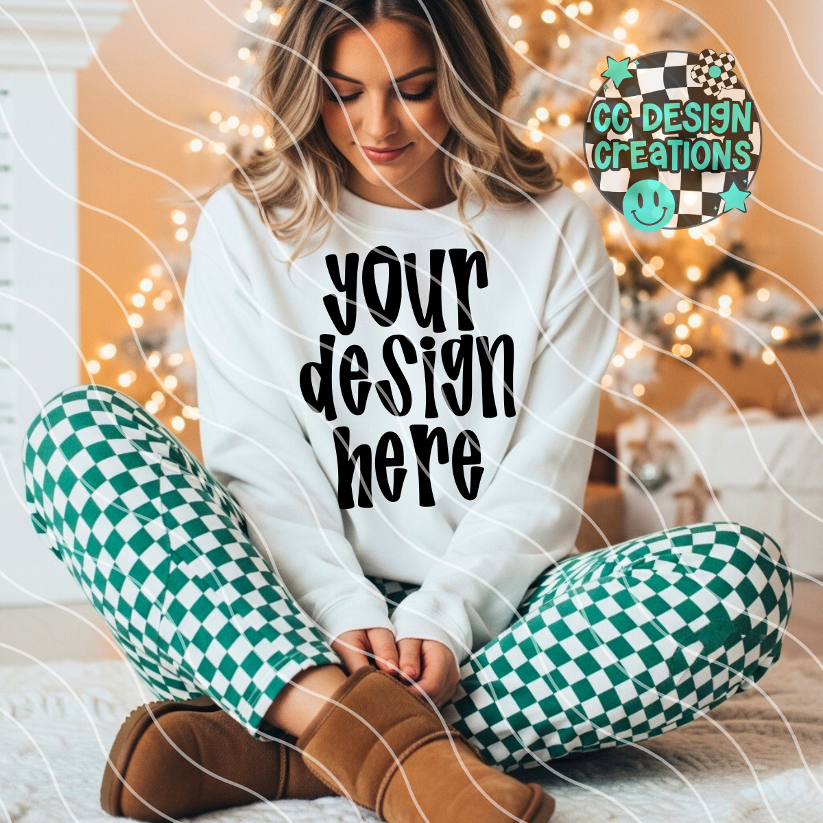 White Sweatshirt Christmas Mock 5