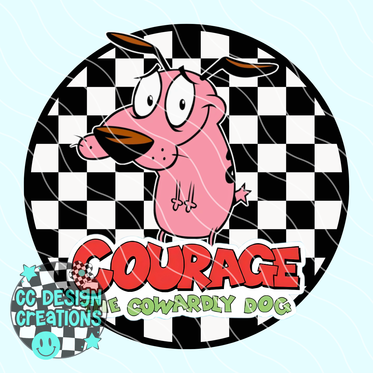 Courage Retro Cartoon PNG Digital Download