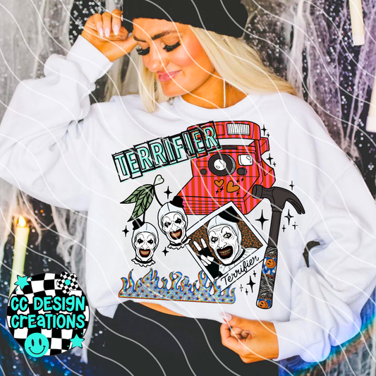 TERRIFIER HORROR SELFIE PNG DIGITAL DOWNLOAD