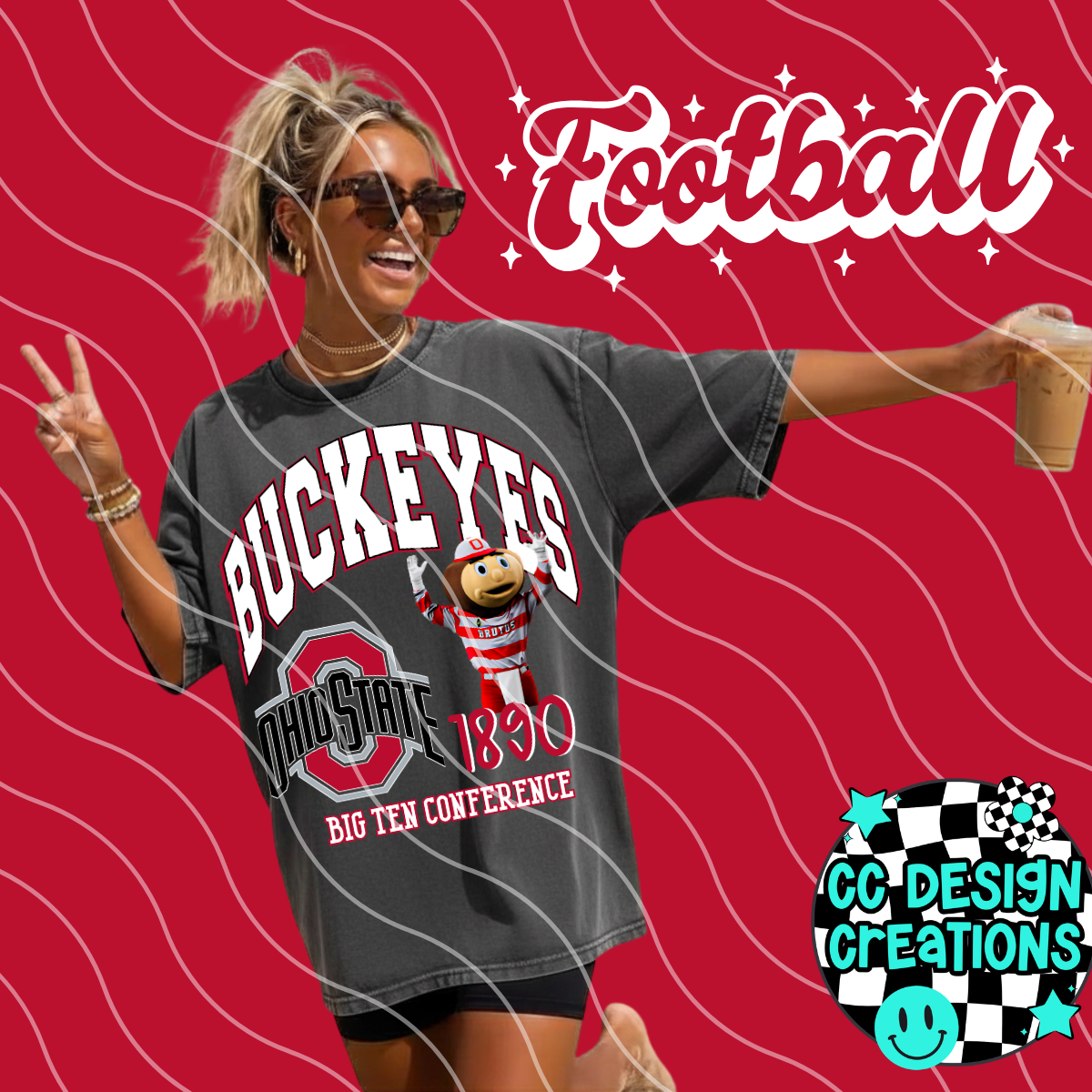 BUCK EYES COLL EGE FOOTBALL PNG DIGITAL DOWNLOAD