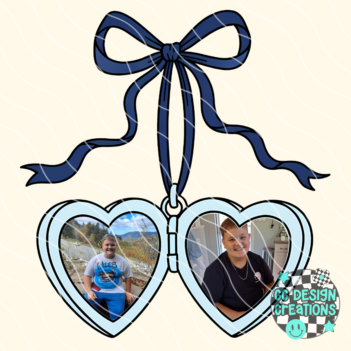 CUSTOM Heart Locket Boys PNG Digital Download