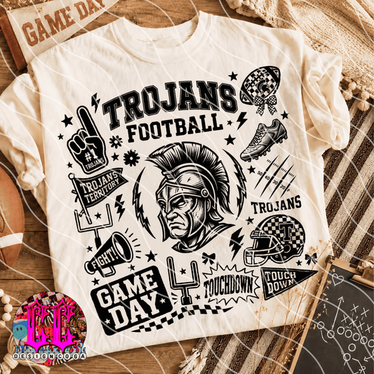 TROJANS MASCOT COLLAGE PNG DIGITAL DOWNLOAD