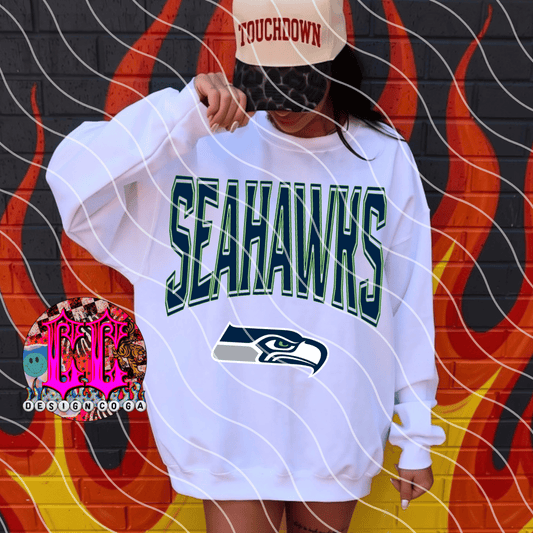 SEA HAWKS 2 RETRO FOOTBALL PNG DIGITAL DOWNLOAD
