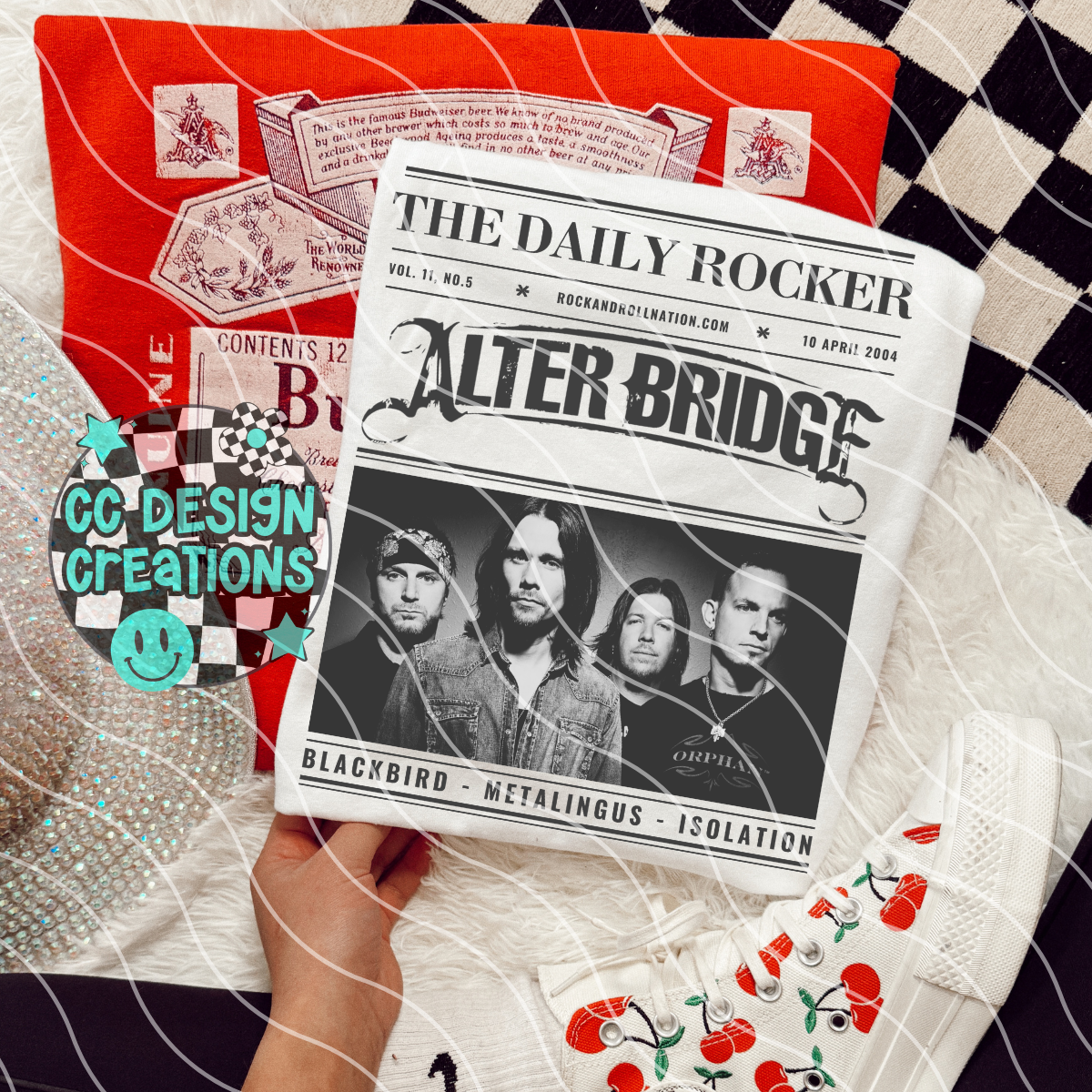 Rock N Roll Newspaper Alter Bridg e PNG Digital Download