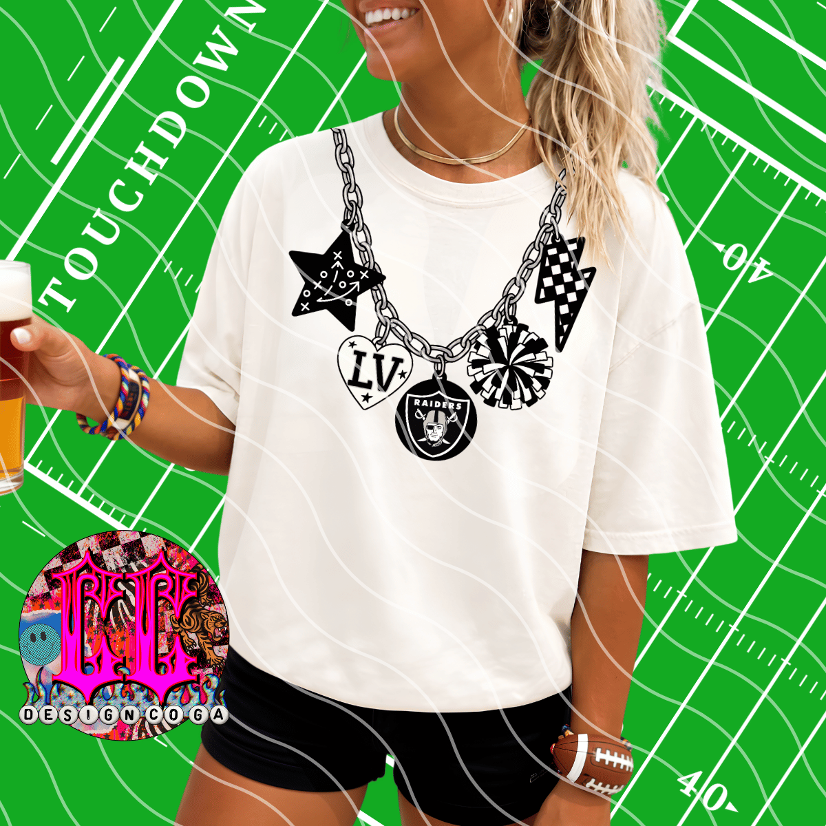 LV RAID GAME DAY NECKLACE PNG DIGITAL DOWNLOAD