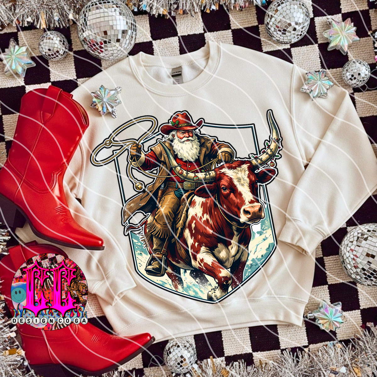 WESTERN SANTA WRANGLER PNG DIGITAL DOWNLOAD
