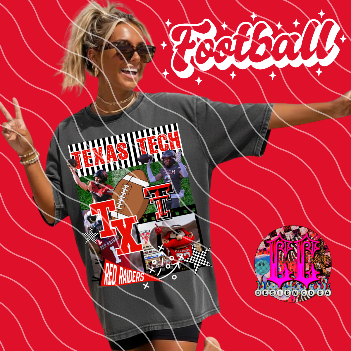TEX TECH FOOTBALL MIX PNG DIGITAL DOWNLOAD