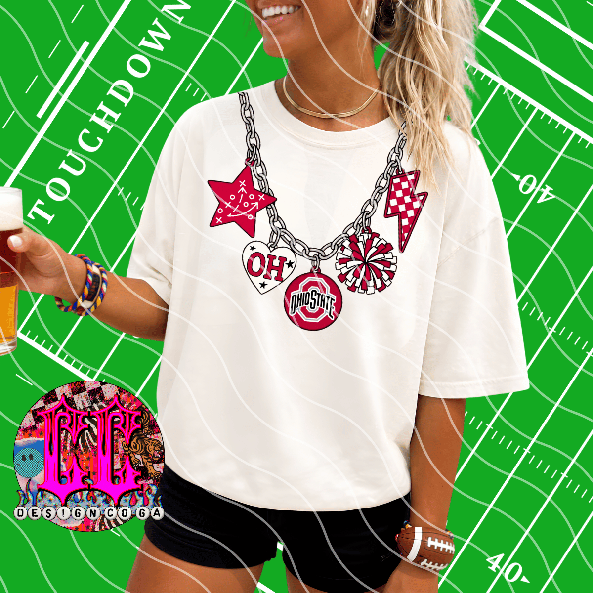 BUCK GAME DAY NECKLACE PNG DIGITAL DOWNLOAD